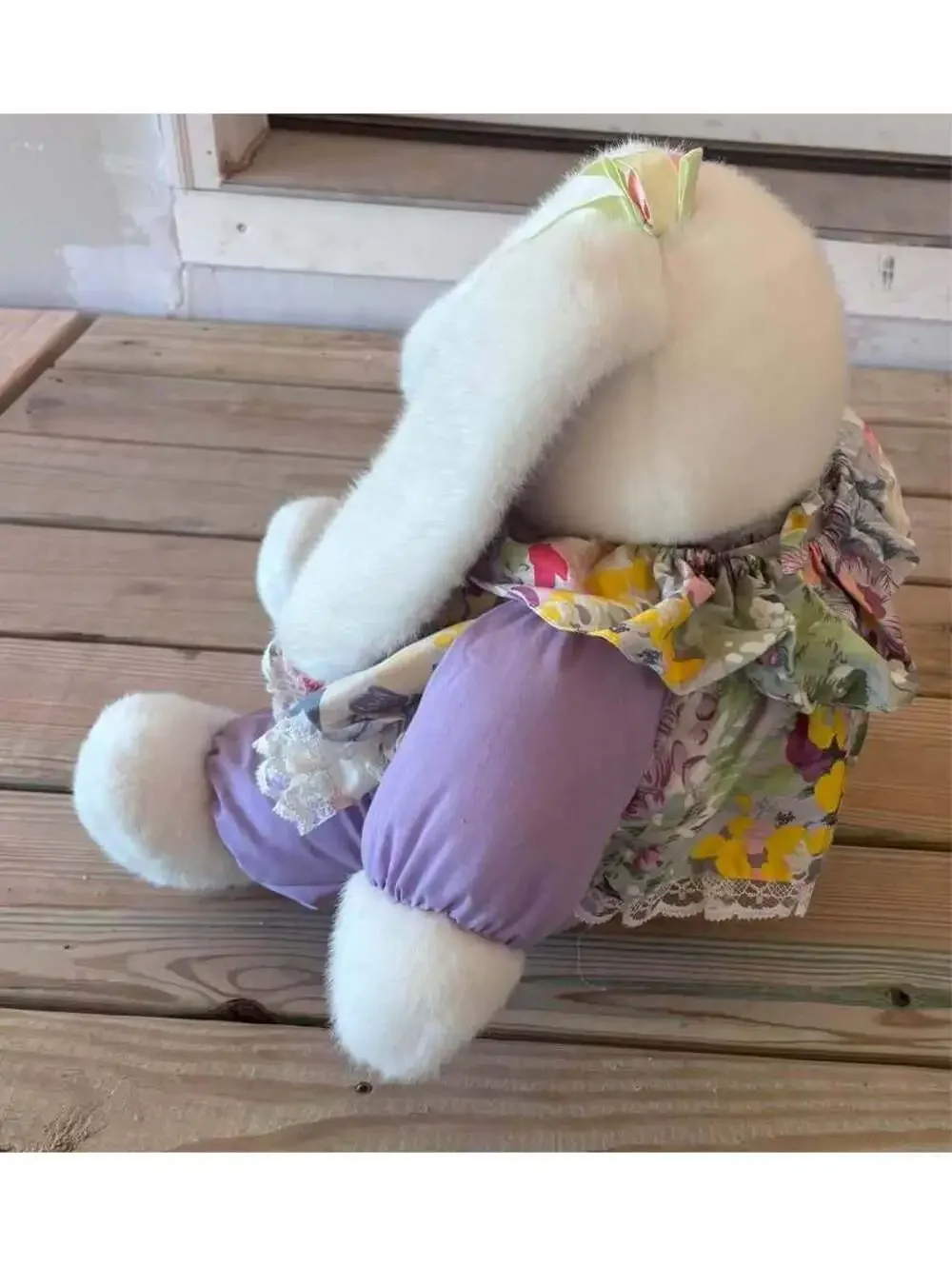 Vintage Ruffles White Plush Bunny 1990’s